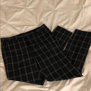 Women’s Dark Blue Patterned Dress Pants